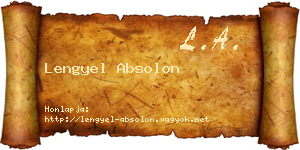 Lengyel Absolon névjegykártya