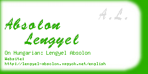absolon lengyel business card
